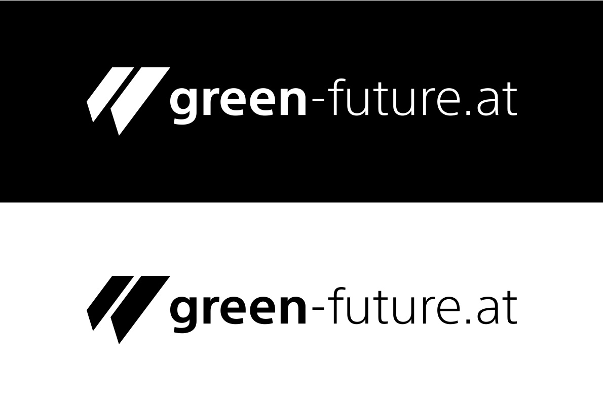 Green Futureat Logo Negativ Corporate Design