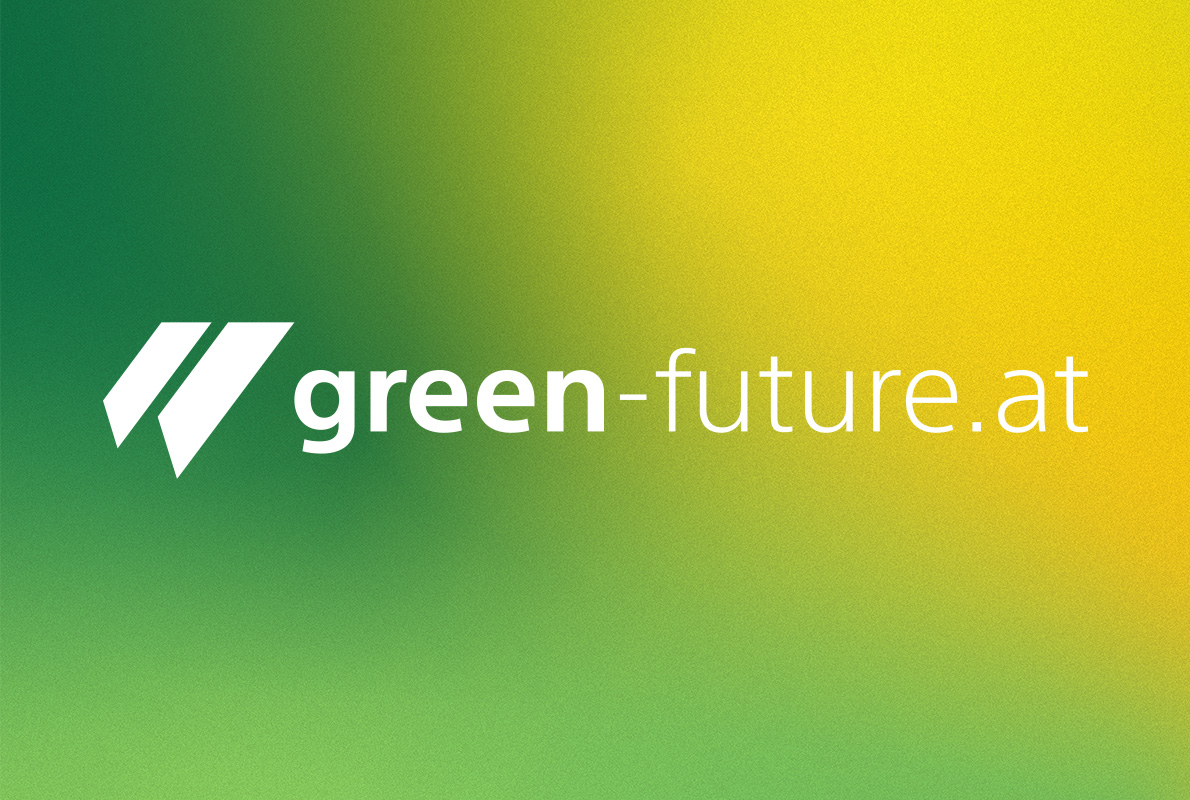 Green Futureat Logo Verlauf Corporate Design